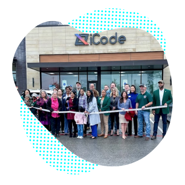 A ribbon cutting at a new iCode Franchise