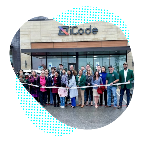 A ribbon cutting at a new iCode Franchise