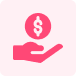 Icon of money in a hand